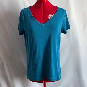 Denver Hayes Teal V-Neck Short Sleeve Tee